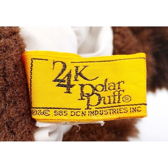 24K Polar Puff Hubie Teddy Bear Full Body Hand Puppet Plush #4676 Vintage 1985 - Picture 5 of 5